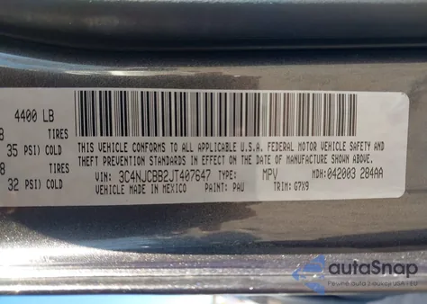 2018 Jeep Compass Altitude Fwd from USA, damaged, VIN 3C4NJCBB2JT407647